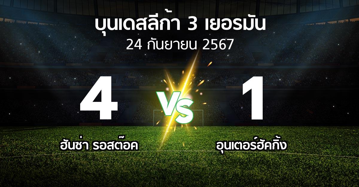 ผลบอล : ฮันซ่า รอสต๊อค vs อุนเตอร์ฮัคกิ้ง (บุนเดสลีก้า-3-เยอรมัน 2024-2025)