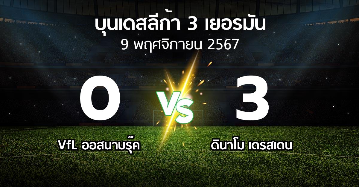 ผลบอล : VfL ออสนาบรุ๊ค vs ดินาโม เดรสเดน (บุนเดสลีก้า-3-เยอรมัน 2024-2025)