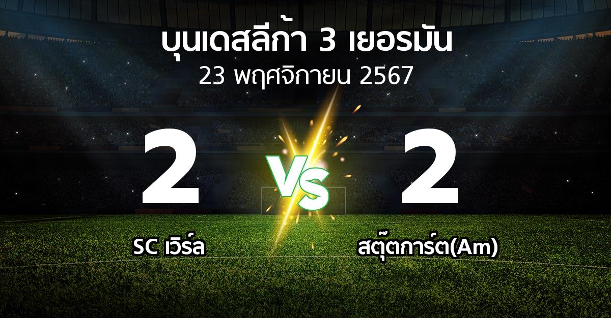 ผลบอล : SC เวิร์ล vs สตุ๊ตการ์ต(Am) (บุนเดสลีก้า-3-เยอรมัน 2024-2025)