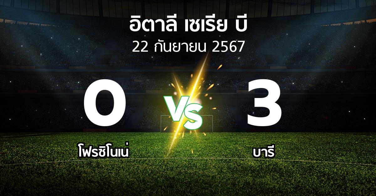 ผลบอล : โฟรซิโนเน่ vs บารี (อิตาลี-เซเรีย-บี 2024-2025)