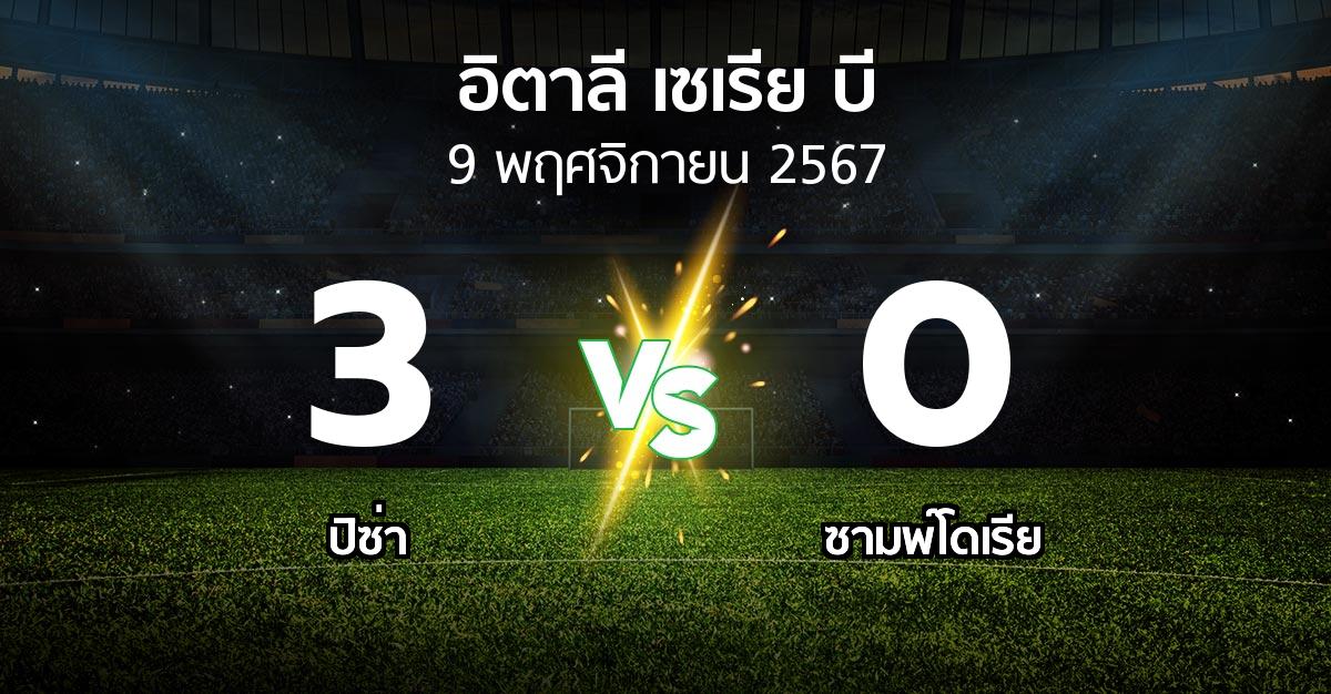 ผลบอล : ปิซ่า vs ซามพ์โดเรีย (อิตาลี-เซเรีย-บี 2024-2025)