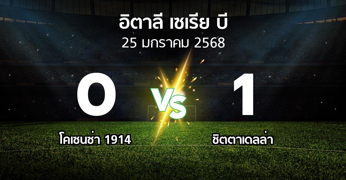 ผลบอล : โคเซนซ่า 1914 vs ชิตตาเดลล่า (อิตาลี-เซเรีย-บี 2024-2025)