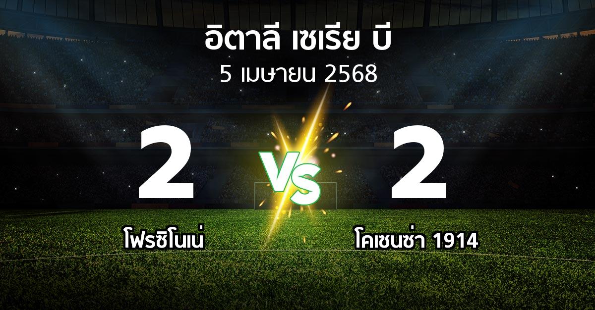 ผลบอล : โฟรซิโนเน่ vs โคเซนซ่า 1914 (อิตาลี-เซเรีย-บี 2024-2025)
