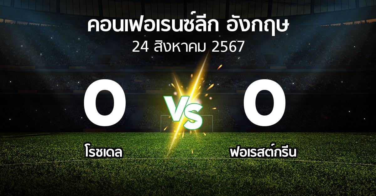 ผลบอล : โรชเดล vs ฟอเรสต์กรีน (คอนเฟอเรนซ์ลีก อังกฤษ 2024-2025)