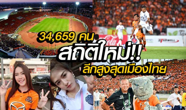 สนามแตก! โคราช เจ๊า บุรีรัมย์ 1-1 จารึกประวัติศาสตร์ ยอดคนดูลีกสูงสุดเมืองไทย (ภาพ)