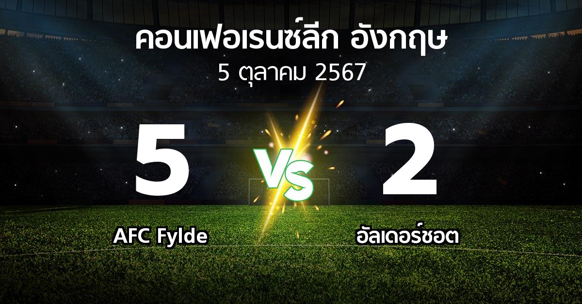 ผลบอล : AFC Fylde vs อัลเดอร์ชอต (คอนเฟอเรนซ์ลีก อังกฤษ 2024-2025)