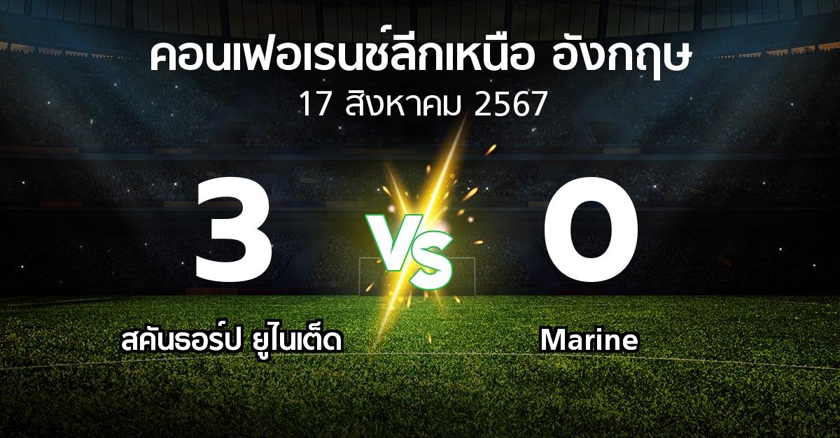 ผลบอล : สคันธอร์ป ยูไนเต็ด vs Marine (คอนเฟอเรนช์ลีกเหนืออังกฤษ 2024-2025)