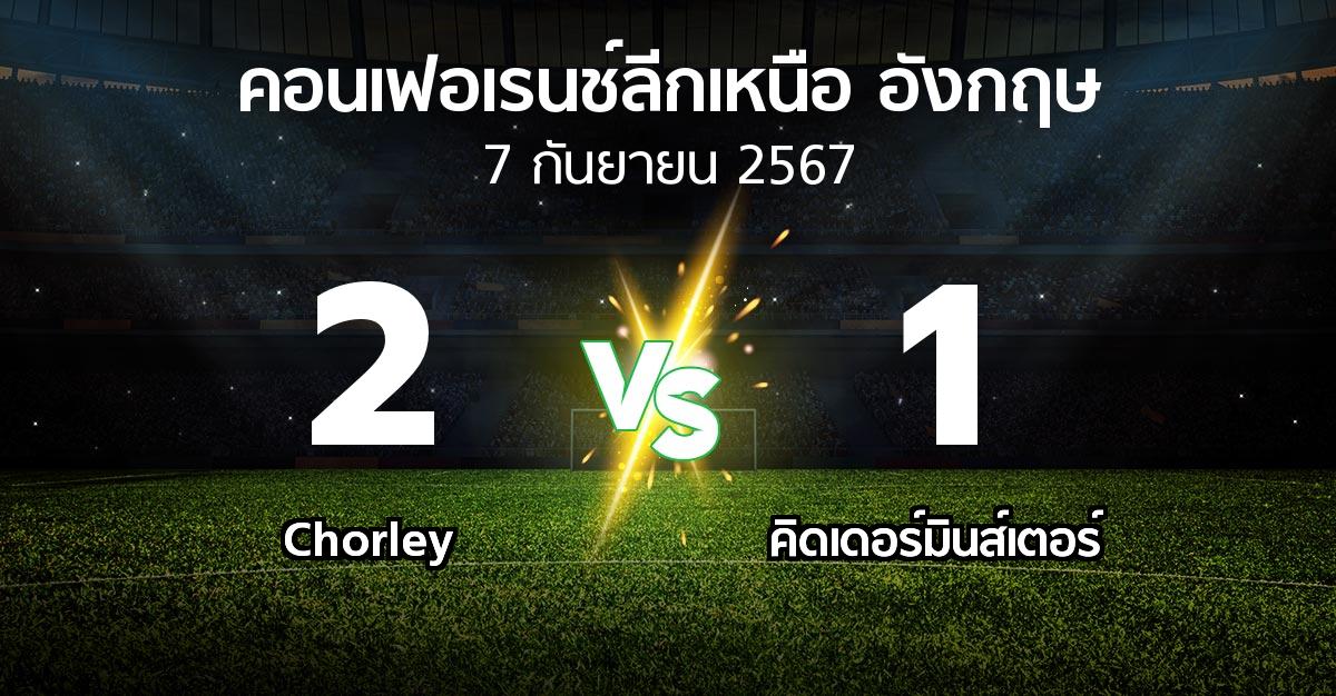 ผลบอล : Chorley vs คิดเดอร์มินส์เตอร์ (คอนเฟอเรนช์ลีกเหนืออังกฤษ 2024-2025)