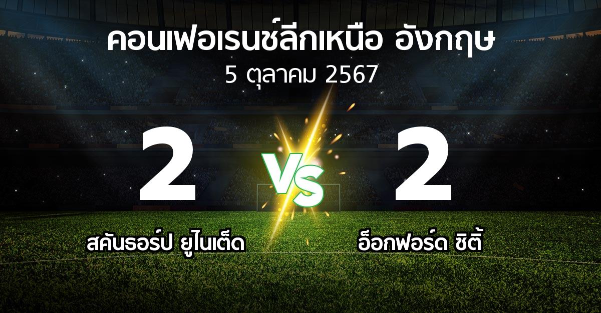 ผลบอล : สคันธอร์ป ยูไนเต็ด vs อ็อกฟอร์ด ซิติ้ (คอนเฟอเรนช์ลีกเหนืออังกฤษ 2024-2025)