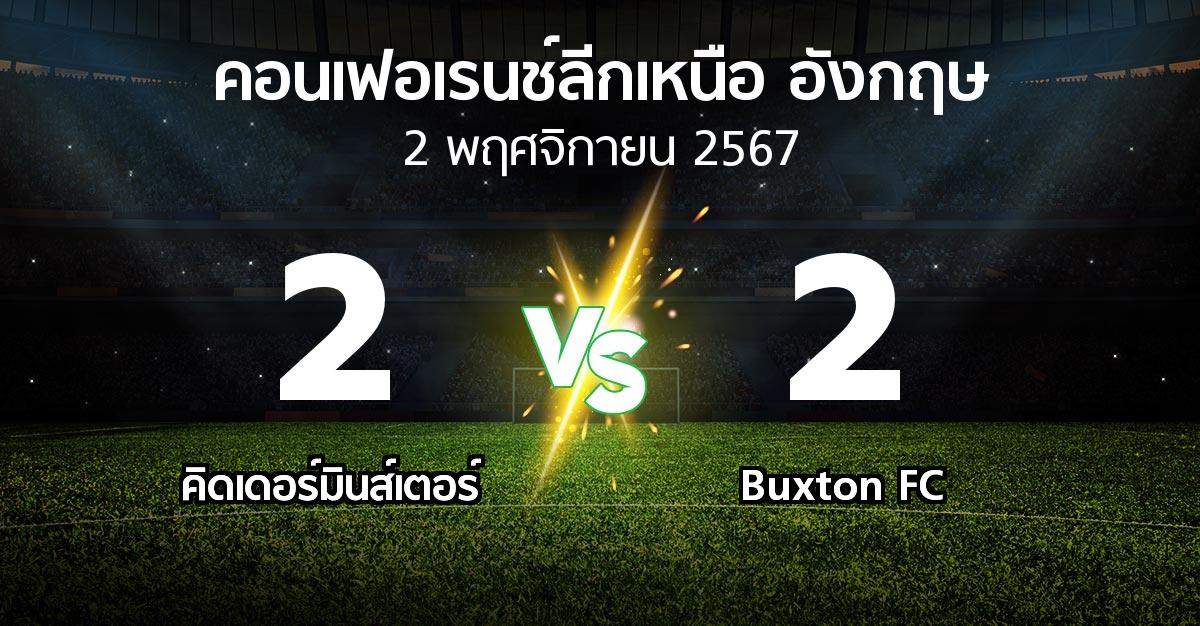 ผลบอล : คิดเดอร์มินส์เตอร์ vs Buxton FC (คอนเฟอเรนช์ลีกเหนืออังกฤษ 2024-2025)