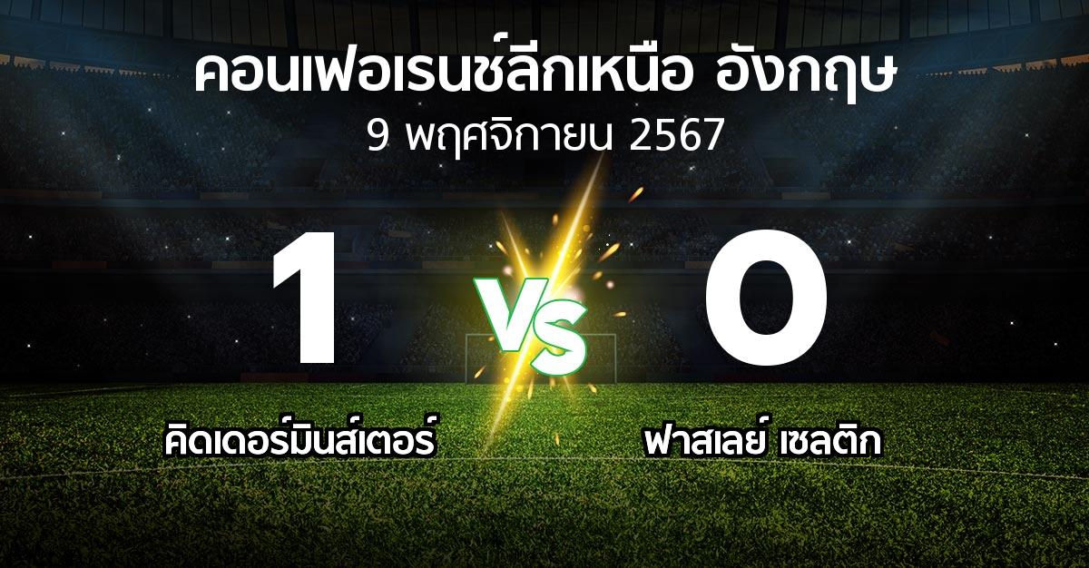 ผลบอล : คิดเดอร์มินส์เตอร์ vs ฟาสเลย์ เซลติก (คอนเฟอเรนช์ลีกเหนืออังกฤษ 2024-2025)