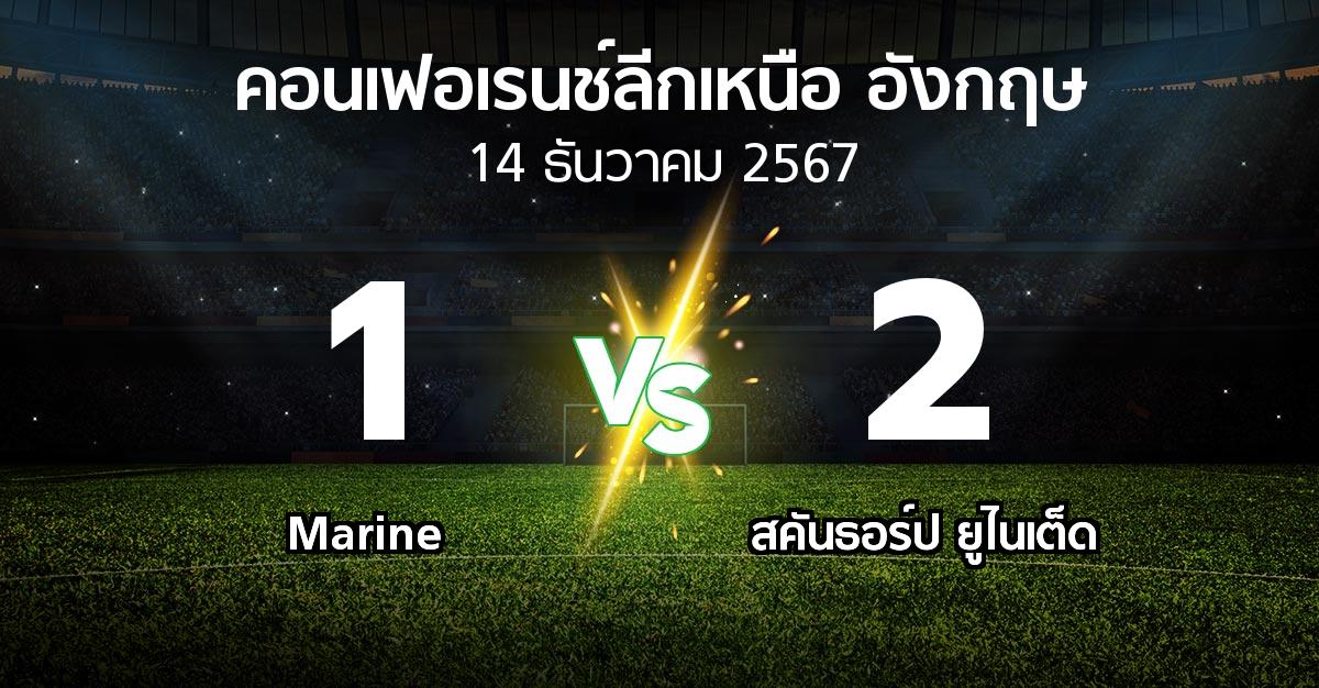 ผลบอล : Marine vs สคันธอร์ป ยูไนเต็ด (คอนเฟอเรนช์ลีกเหนืออังกฤษ 2024-2025)