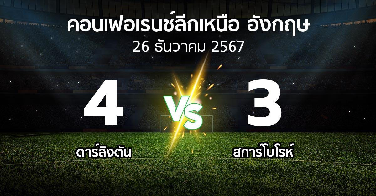 ผลบอล : ดาร์ลิงตัน vs สการ์โบโรห์ (คอนเฟอเรนช์ลีกเหนืออังกฤษ 2024-2025)