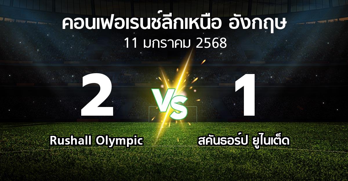 ผลบอล : Rushall Olympic vs สคันธอร์ป ยูไนเต็ด (คอนเฟอเรนช์ลีกเหนืออังกฤษ 2024-2025)