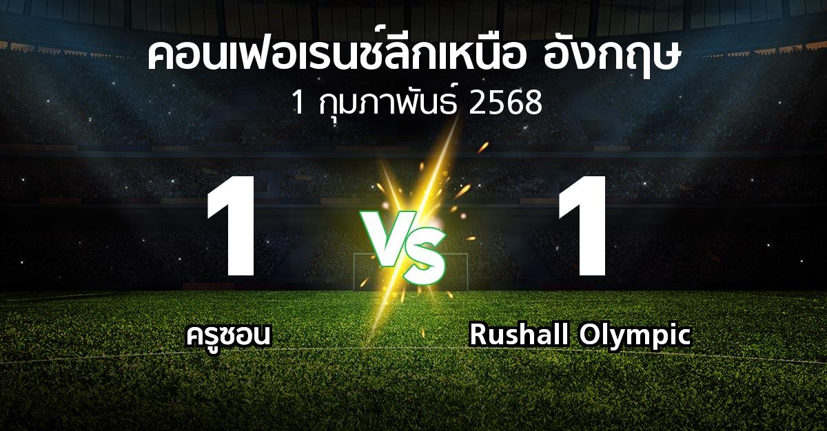 ผลบอล : ครูซอน vs Rushall Olympic (คอนเฟอเรนช์ลีกเหนืออังกฤษ 2024-2025)