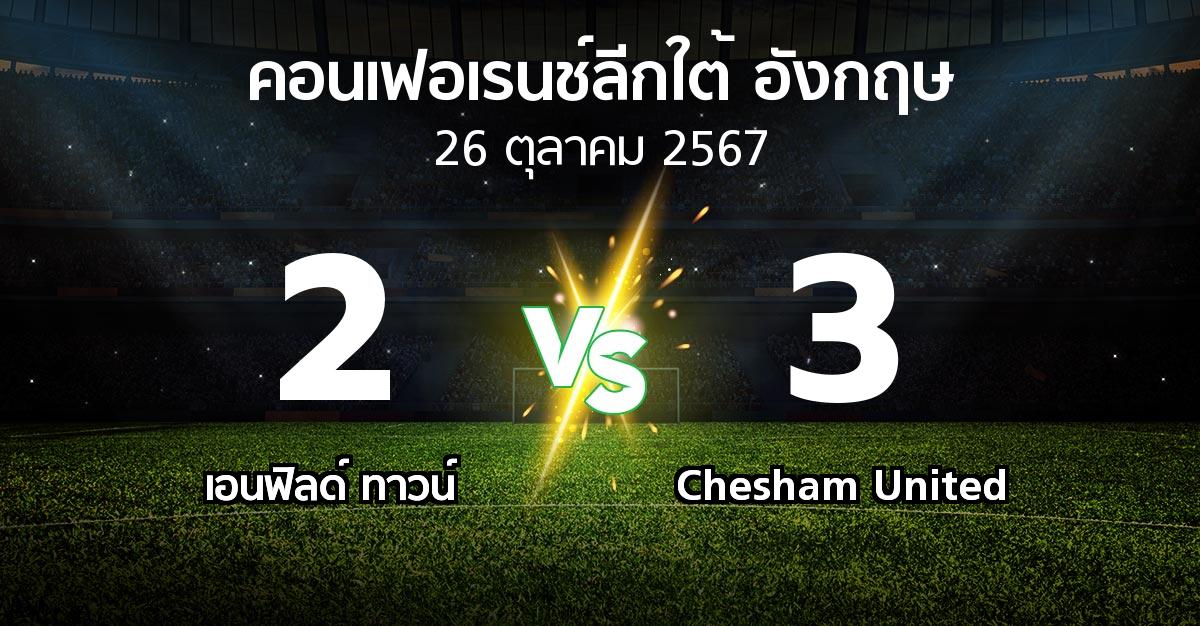 ผลบอล : เอนฟิลด์ ทาวน์ vs Chesham United (คอนเฟอเรนช์ลีกใต้อังกฤษ 2024-2025)