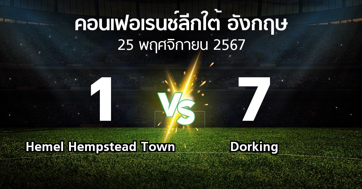 ผลบอล : Hemel Hempstead Town vs Dorking (คอนเฟอเรนช์ลีกใต้อังกฤษ 2024-2025)