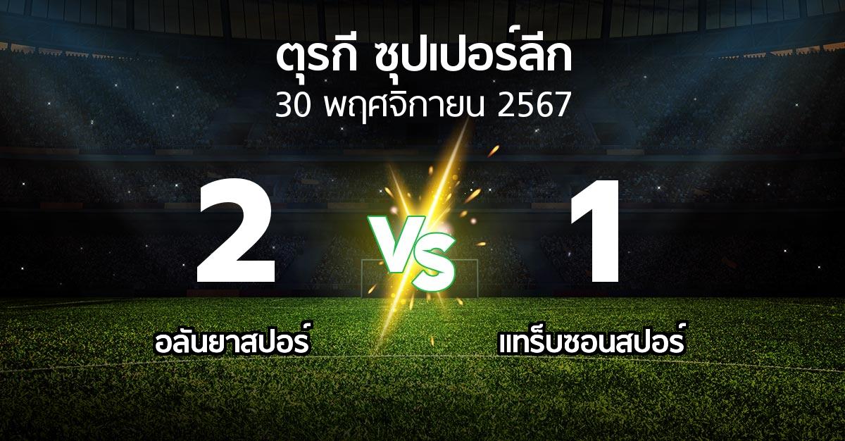 ผลบอล : อลันยาสปอร์ vs แทร็บซอนสปอร์ (ตุรกี-ซุปเปอร์ลีก 2024-2025)