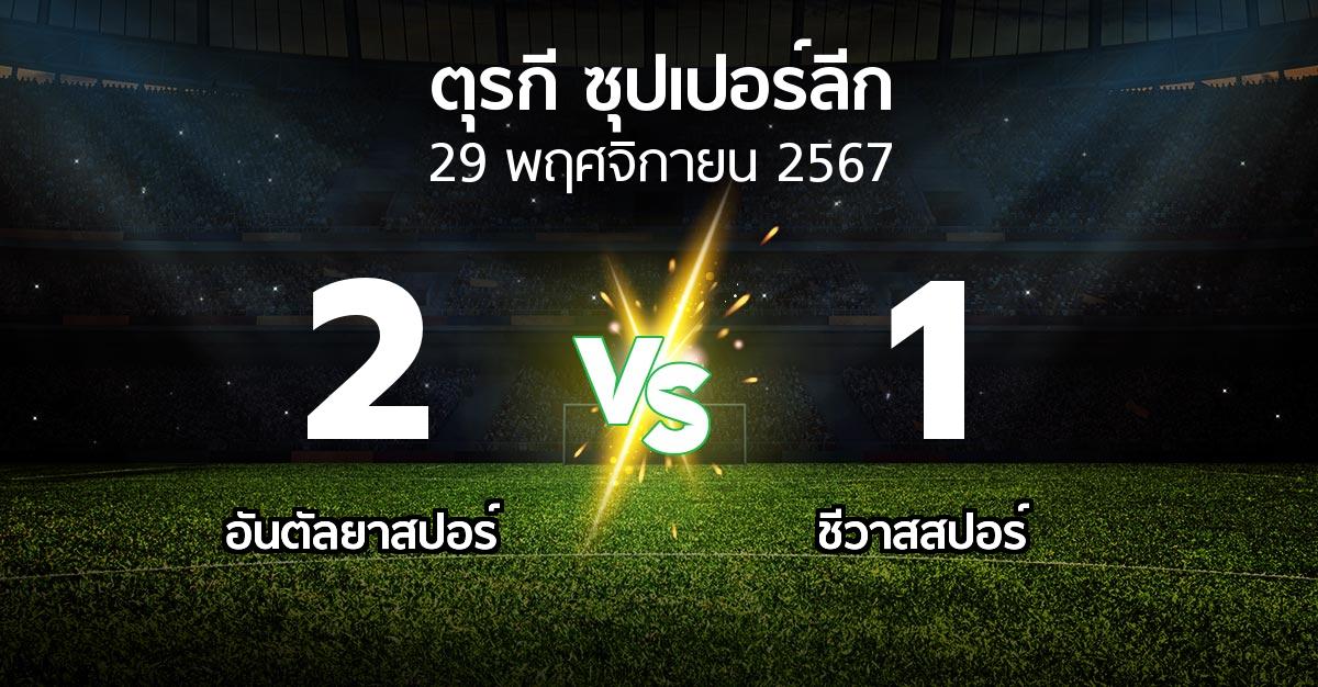 ผลบอล : อันตัลยา vs Sivasp (ตุรกี-ซุปเปอร์ลีก 2024-2025)