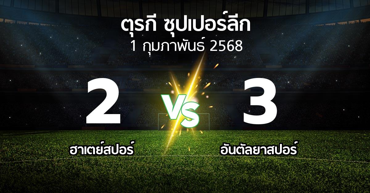 ผลบอล : ฮาเตย์สปอร์ vs อันตัลยา (ตุรกี-ซุปเปอร์ลีก 2024-2025)