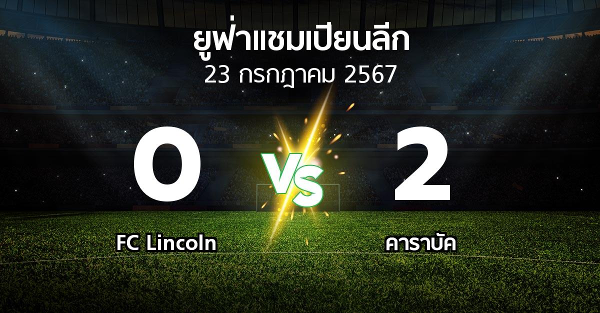 โปรแกรมบอล : FC Lincoln vs คาราบัค (ยูฟ่า แชมเปียนส์ลีก 2024-2025)