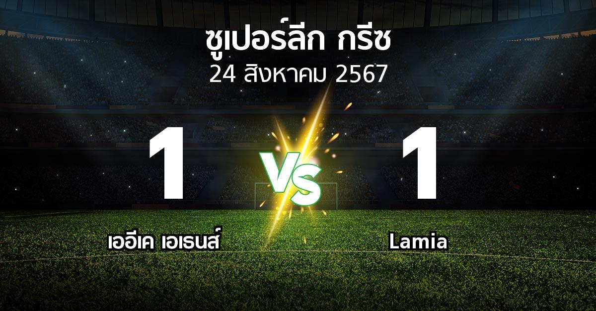 ผลบอล : เออีเค เอเธนส์ vs Lamia (ซูเปอร์ลีก-กรีซ 2024-2025)