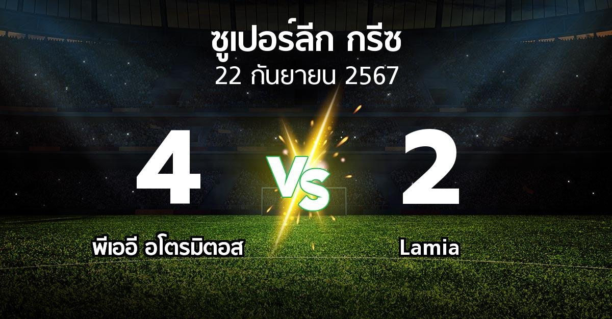 ผลบอล : พีเออี อโตรมิตอส vs Lamia (ซูเปอร์ลีก-กรีซ 2024-2025)