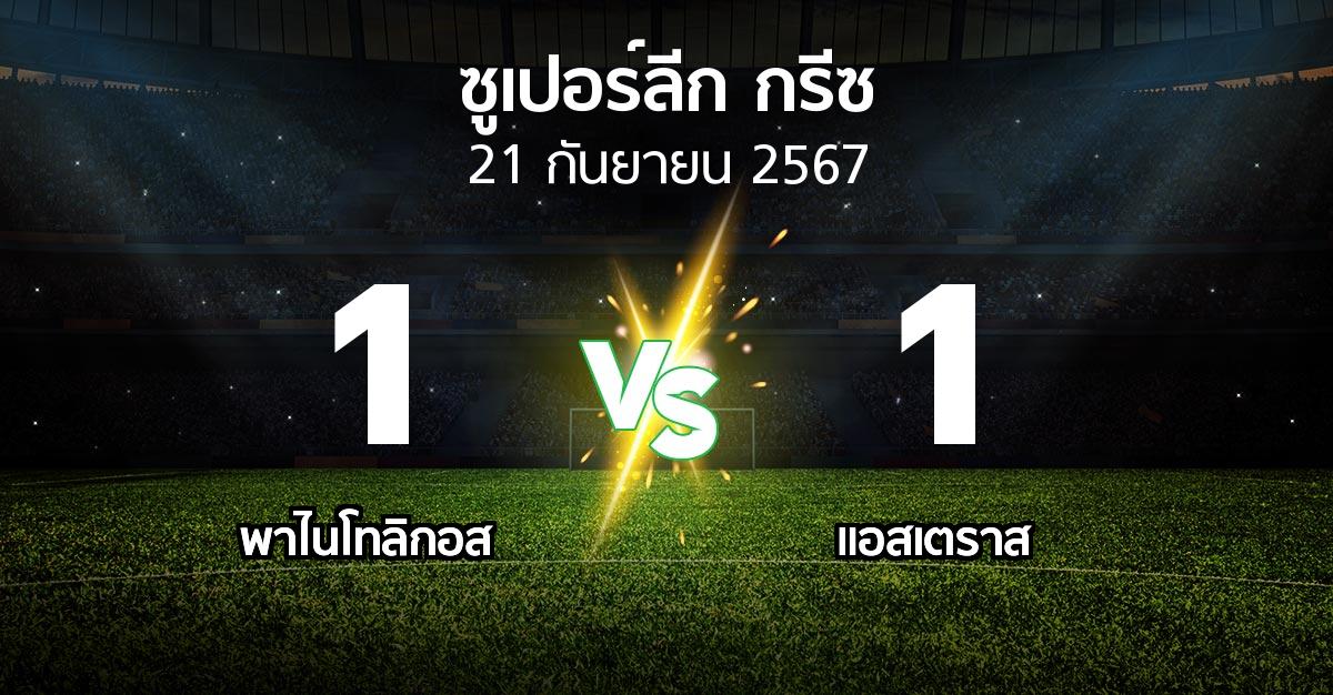 ผลบอล : พาไนโทลิกอส vs แอสเตราส (ซูเปอร์ลีก-กรีซ 2024-2025)