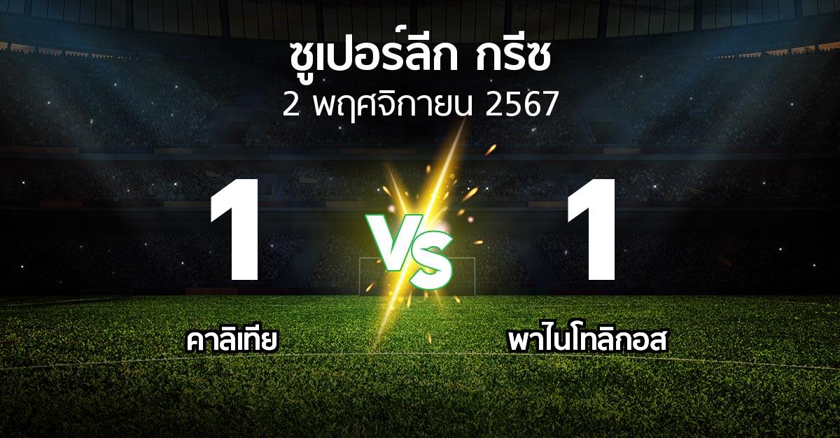 ผลบอล : คาลิเทีย vs พาไนโทลิกอส (ซูเปอร์ลีก-กรีซ 2024-2025)