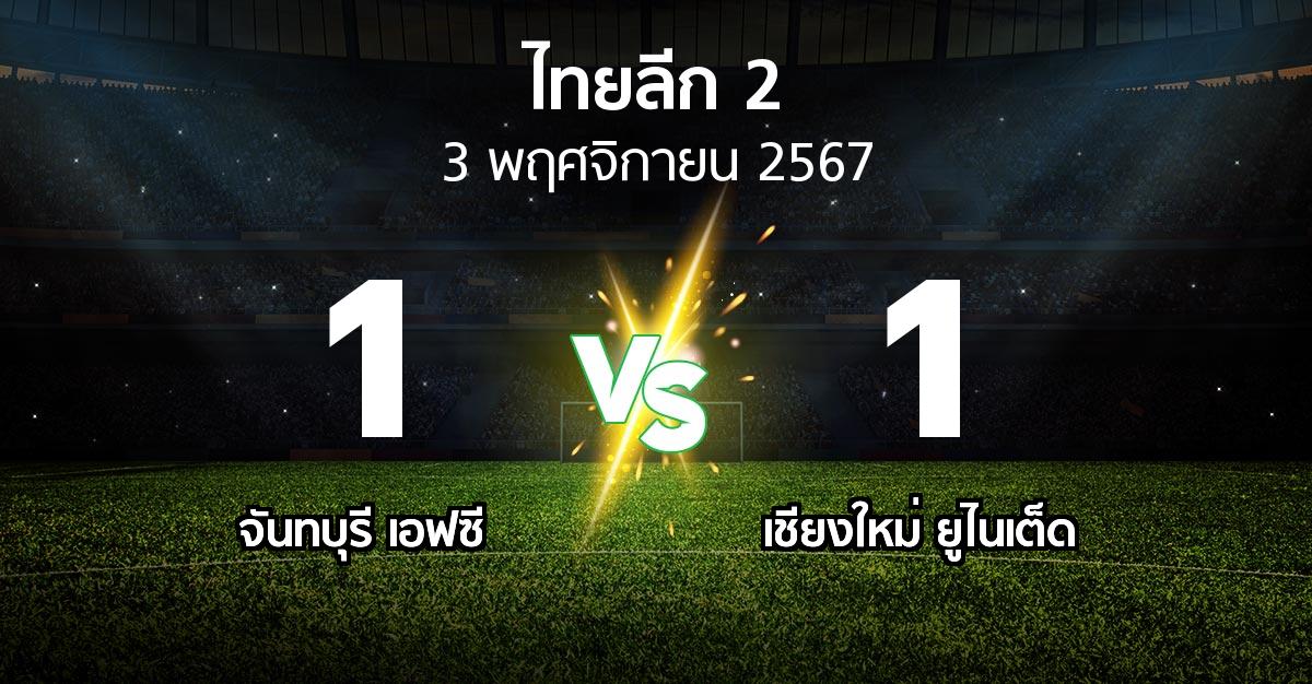 ผลบอล : จันทบุรี เอฟซี vs เชียงใหม่ ยูไนเต็ด (ไทยลีก 2 2024-2025)