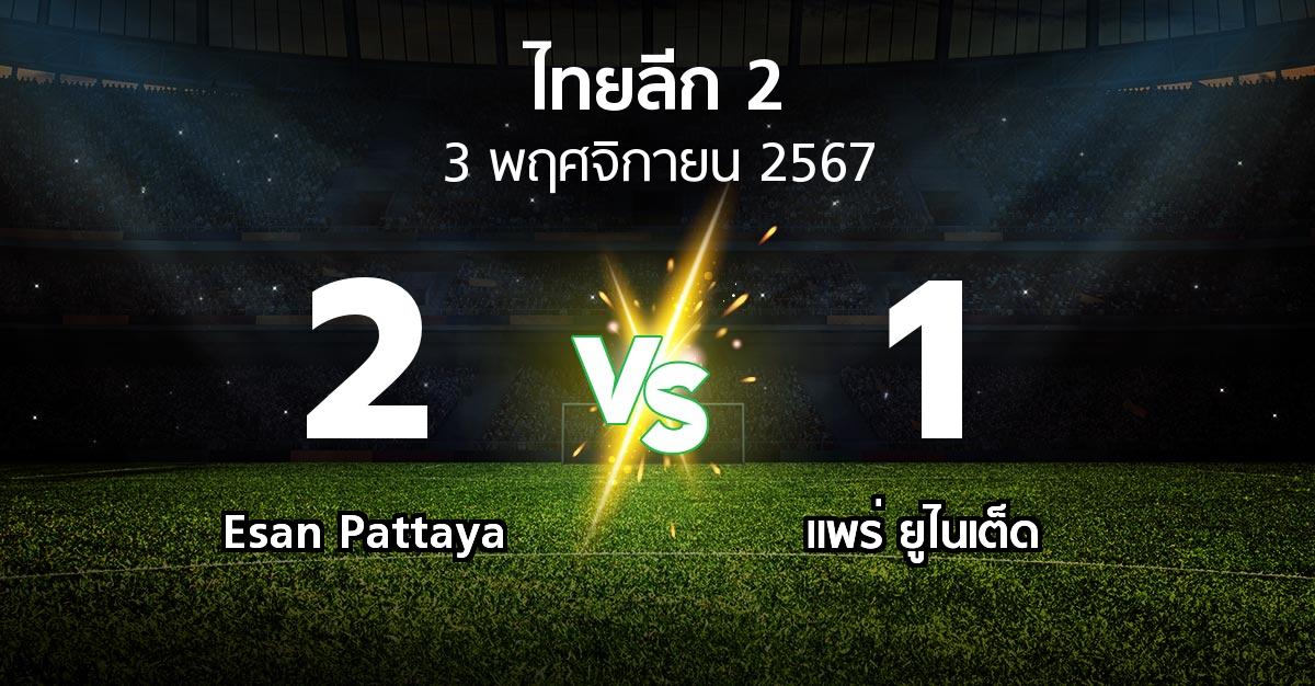 ผลบอล : Esan Pattaya vs แพร่ ยูไนเต็ด (ไทยลีก 2 2024-2025)