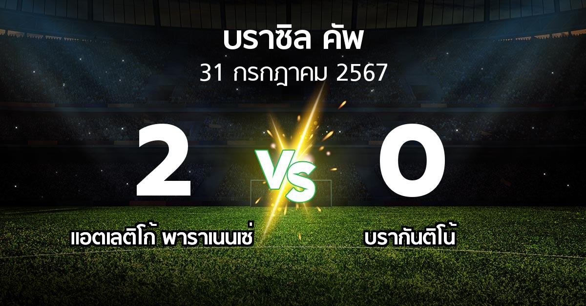 ผลบอล : แอตเลติโก้ พาราเนนเซ่ vs บรากันติโน้ (บราซิล-คัพ 2024)