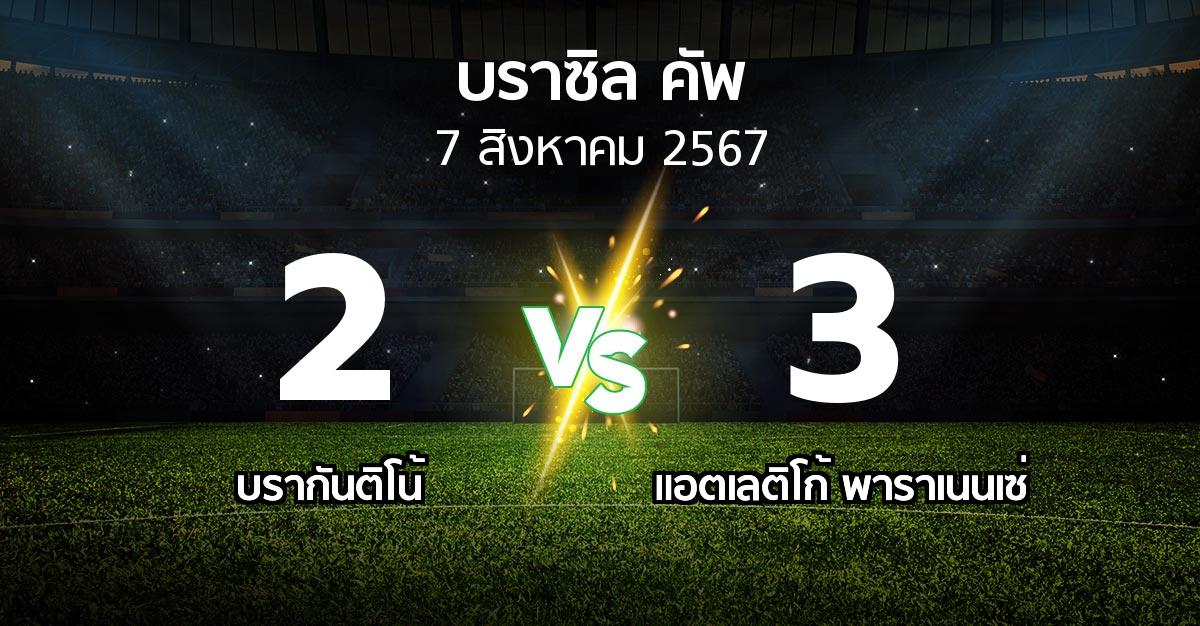 ผลบอล : บรากันติโน้ vs แอตเลติโก้ พาราเนนเซ่ (บราซิล-คัพ 2024)