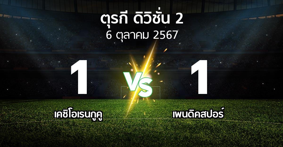 ผลบอล : เคซิโอเรนกูคู vs เพนดิคสปอร์ (ตุรกี-ดิวิชั่น-2 2024-2025)