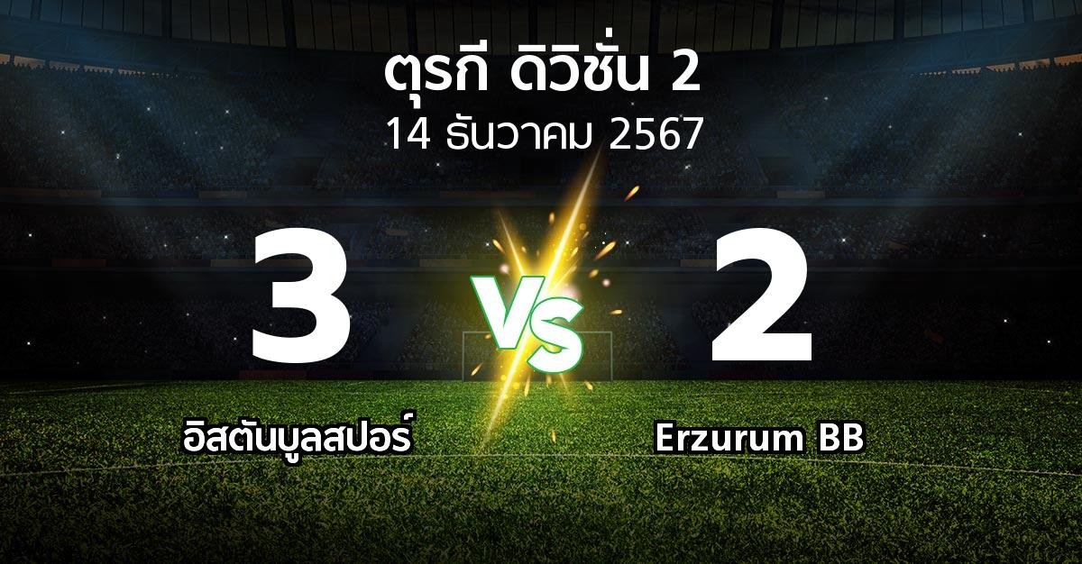 ผลบอล : อิสตันบูลสปอร์ vs Erzurum BB (ตุรกี-ดิวิชั่น-2 2024-2025)