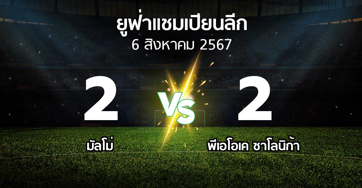 ผลบอล : มัลโม่ vs ซาโลนิก้า (ยูฟ่า แชมเปียนส์ลีก 2024-2025)