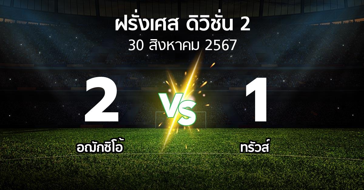 ผลบอล : อฌักซิโอ้  vs ทรัวส์ (ฝรั่งเศส-ดิวิชั่น-2 2024-2025)