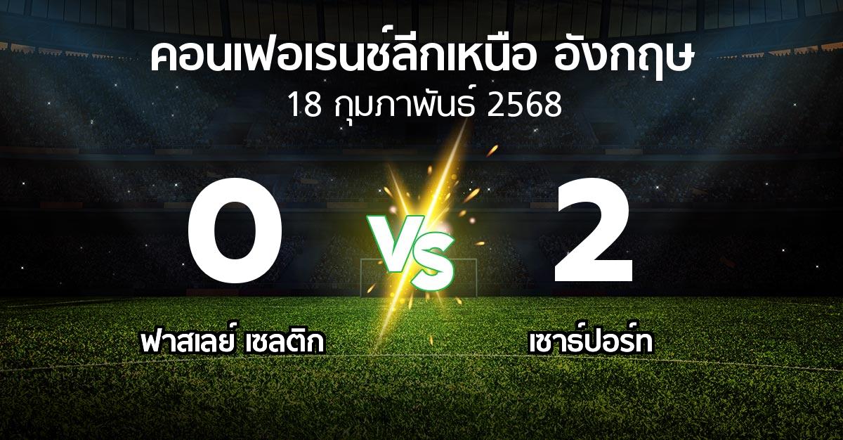 ผลบอล : ฟาสเลย์ เซลติก vs เซาธ์ปอร์ท (คอนเฟอเรนช์ลีกเหนืออังกฤษ 2024-2025)