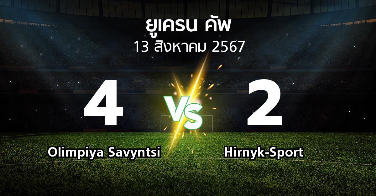 ผลบอล : Olimpiya Savyntsi vs Hirnyk-Sport (ยูเครน-คัพ 2024-2025)