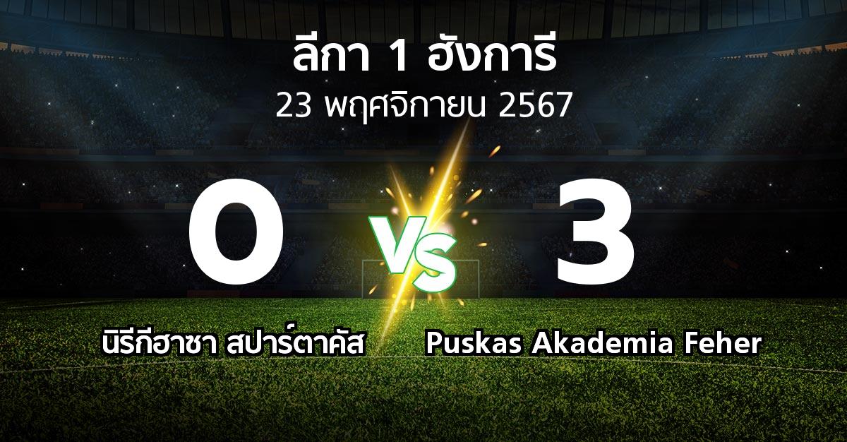 ผลบอล : นิรีกีฮาซา สปาร์ตาคัส vs Puskas Akademia Feher (ลีกา-1-ฮังการี 2024-2025)