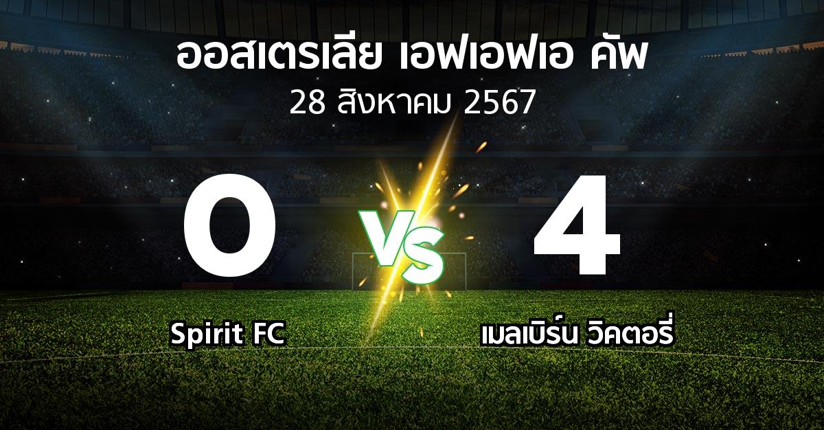 ผลบอล : Spirit FC vs เมลเบิร์น วิคตอรี่ (ออสเตรเลีย-เอฟเอฟเอ-คัพ 2024)