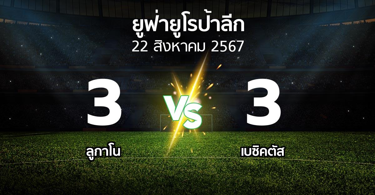 ผลบอล : ลูกาโน vs เบซิคตัส (ยูฟ่า ยูโรป้าลีก 2024-2025)