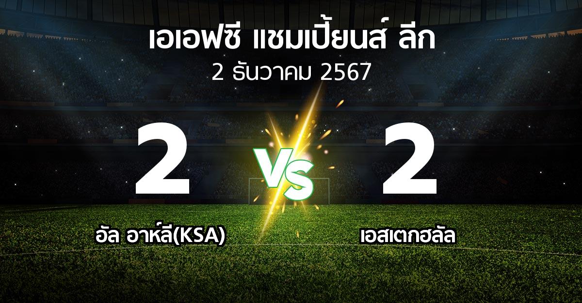 ผลบอล : อัล อาห์ลี(KSA) vs เอสเตกฮลัล (เอเอฟซีแชมเปี้ยนส์ลีก 2024-2025)