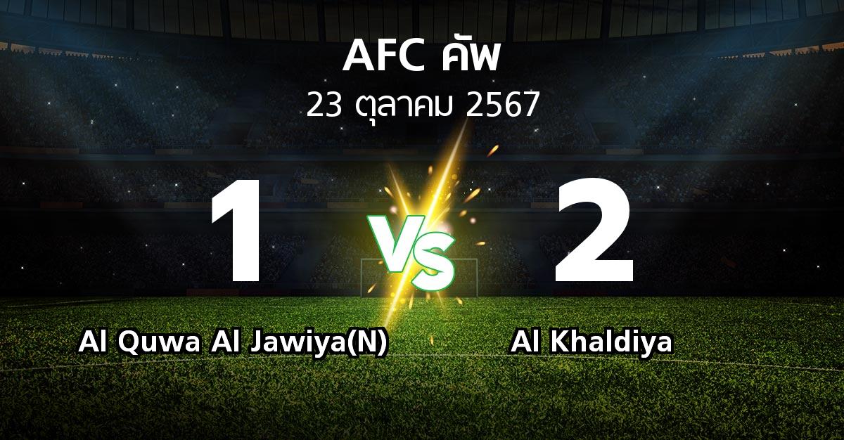 ผลบอล : Al Quwa Al Jawiya(N) vs Al Khaldiya (เอเอฟซีคัพ 2024-2025)