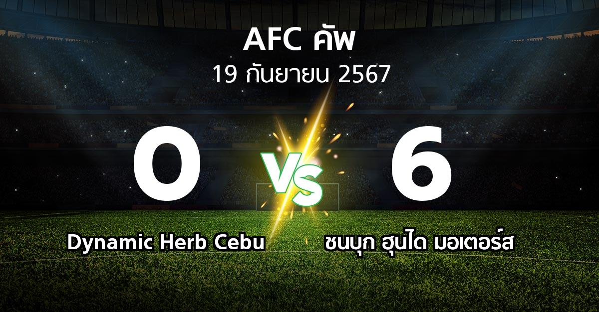 ผลบอล : Dynamic Herb Cebu vs ชนบุก ฮุนได มอเตอร์ส (เอเอฟซีคัพ 2024-2025)