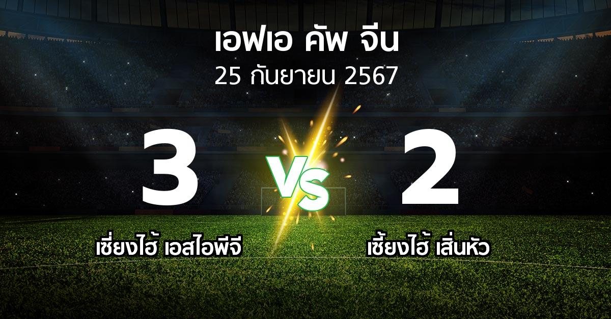 ผลบอล : เซี่ยงไฮ้ เอสไอพีจี vs เซี้ยงไฮ้ เสิ่นหัว (เอฟเอ-คัพ-จีน 2024)