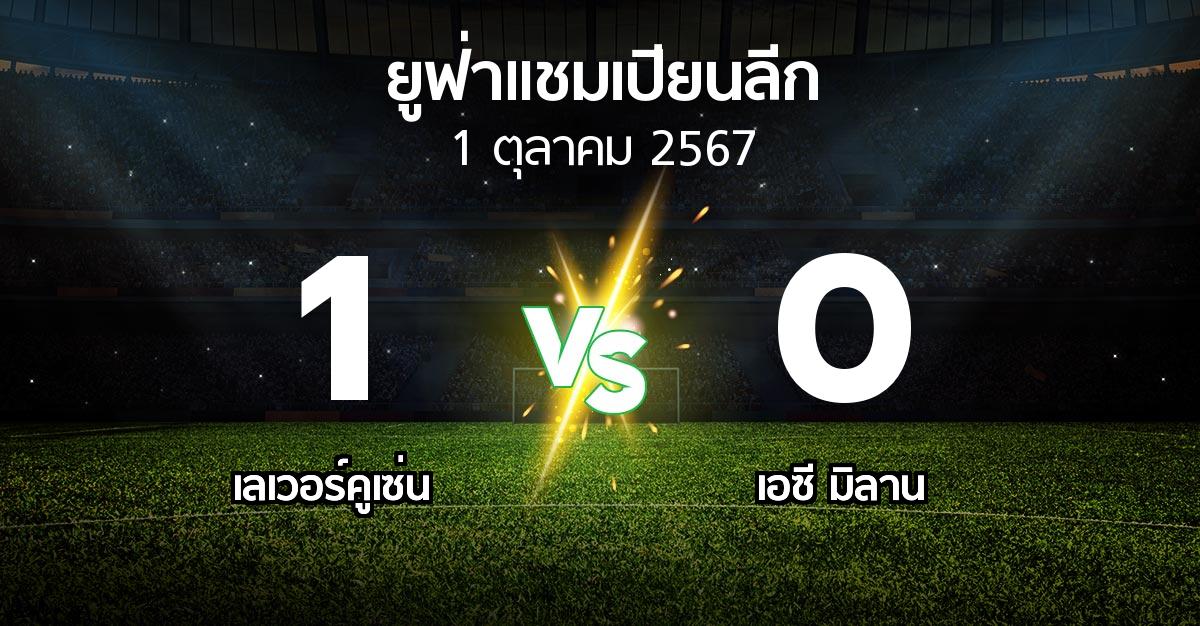 ผลบอล : เลเวอร์คูเซ่น vs เอซี มิลาน (ยูฟ่า แชมเปียนส์ลีก 2024-2025)