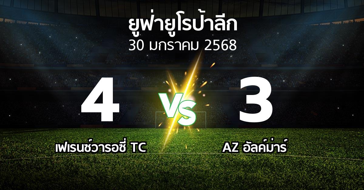 ผลบอล : เฟเรนซ์วารอซี่ TC vs AZ อัลค์ม่าร์ (ยูฟ่า ยูโรป้าลีก 2024-2025)