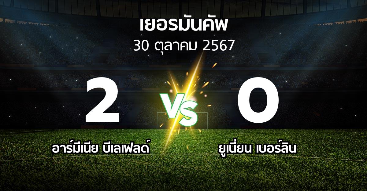 ผลบอล : อาร์มีเนีย บีเลเฟลด์ vs ยูเนี่ยน เบอร์ลิน (เดเอฟเบ-โพคาล 2024-2025)