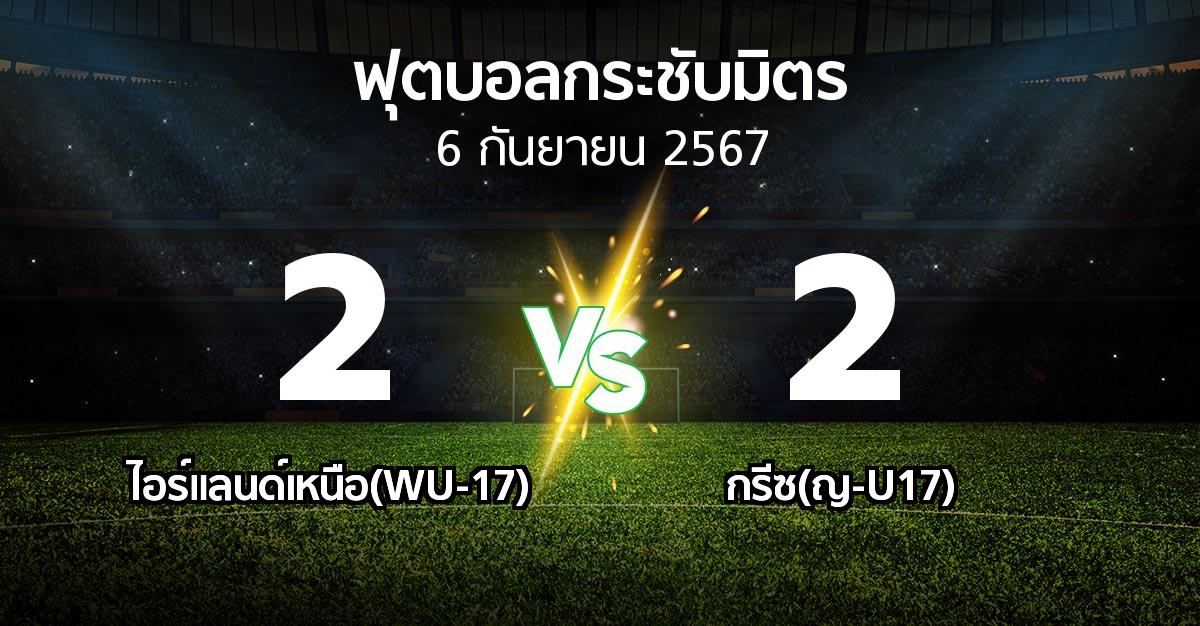 โปรแกรมบอล : ไอร์แลนด์เหนือ(WU-17) vs กรีซ(ญ-U17) (ฟุตบอลกระชับมิตร)